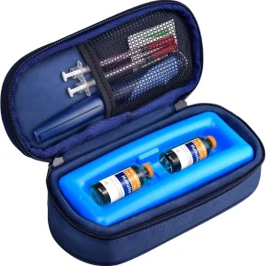 Portable Travel Case for Medicine with Ice Brick, to Keep Cool for plus 10 Hours.