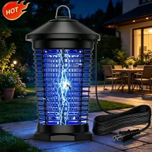 Outdoor / Indoor Electronic Bug Zapper Lantern, Waterproof Fly and Insect Trap.