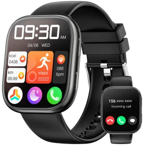 2026 Smart Watch Men 1.83" HD Screen Bluetooth Call 100+ Sports Modes Heart Rate Monitor Waterproof Fitness Tracker For Android iOS
