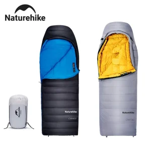 Naturehike CW400/CW700 Ultralight 650FP Duck Down Sleeping Bag 4 Seasons for Outdoor Hiking Travel Winter Warm
