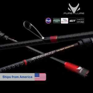 PURELURE Seabed Light Fishing Rod 40T + Small 4-Axis Caron Fiber Spinning, Rod 2 Piece One-Piece Carbon Handle Fuji Alconite Guide Fuji Reel Seat Small Bait Shore Casting Rod