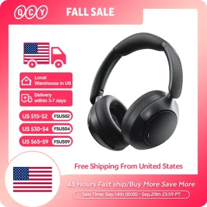 QCY H3 Pro ANC Wireless Headphone 50dB Noise Canceling Hi-Res Spatial Audio Earphone with LDAC Bluetooth 5.4 Over Ear Headset