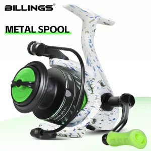 BILLINGS Spinning Reel 22LB Max Drag Professional Fishing Reels 4.7:1/5.2:1 Gear Ratio Heavy Metal Spool Ideal for Bass Trout Inshore Fishing